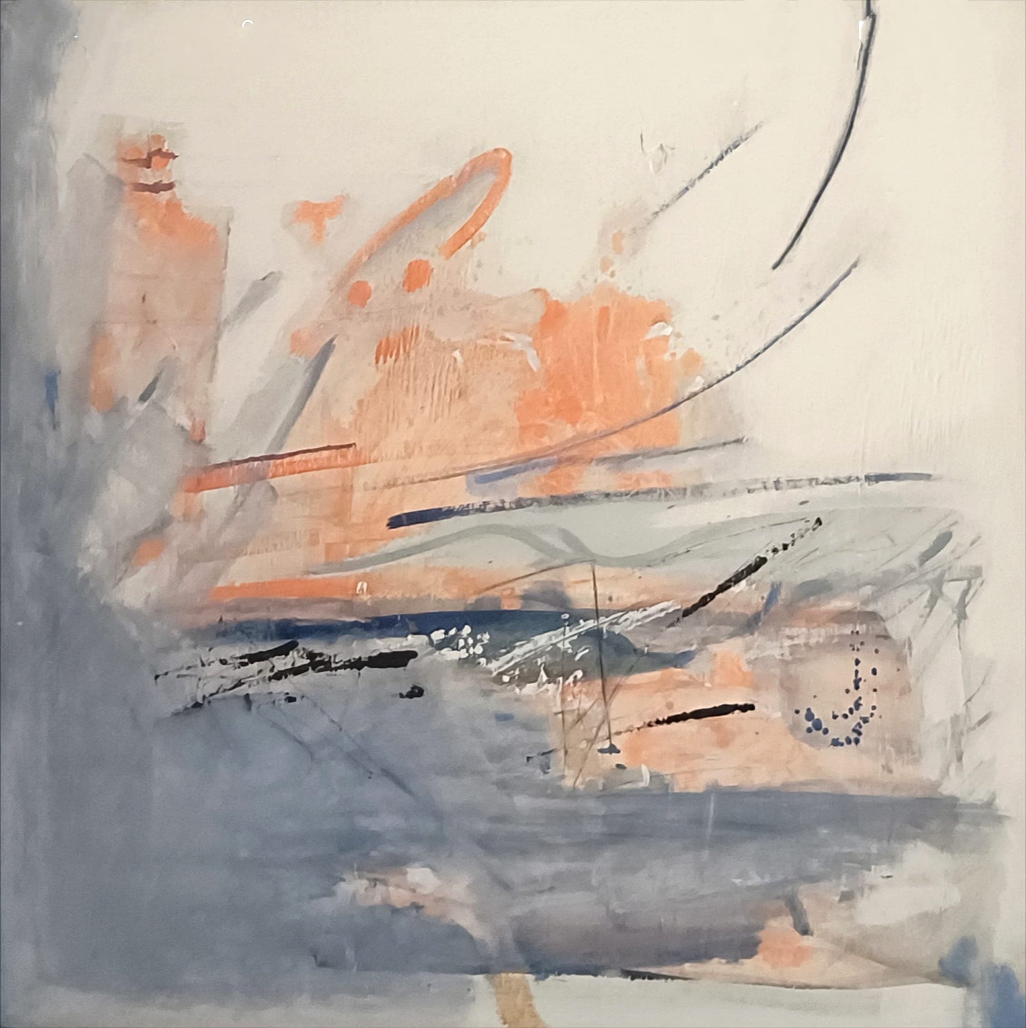 L'onda — painting by Alessandra D’Amato
